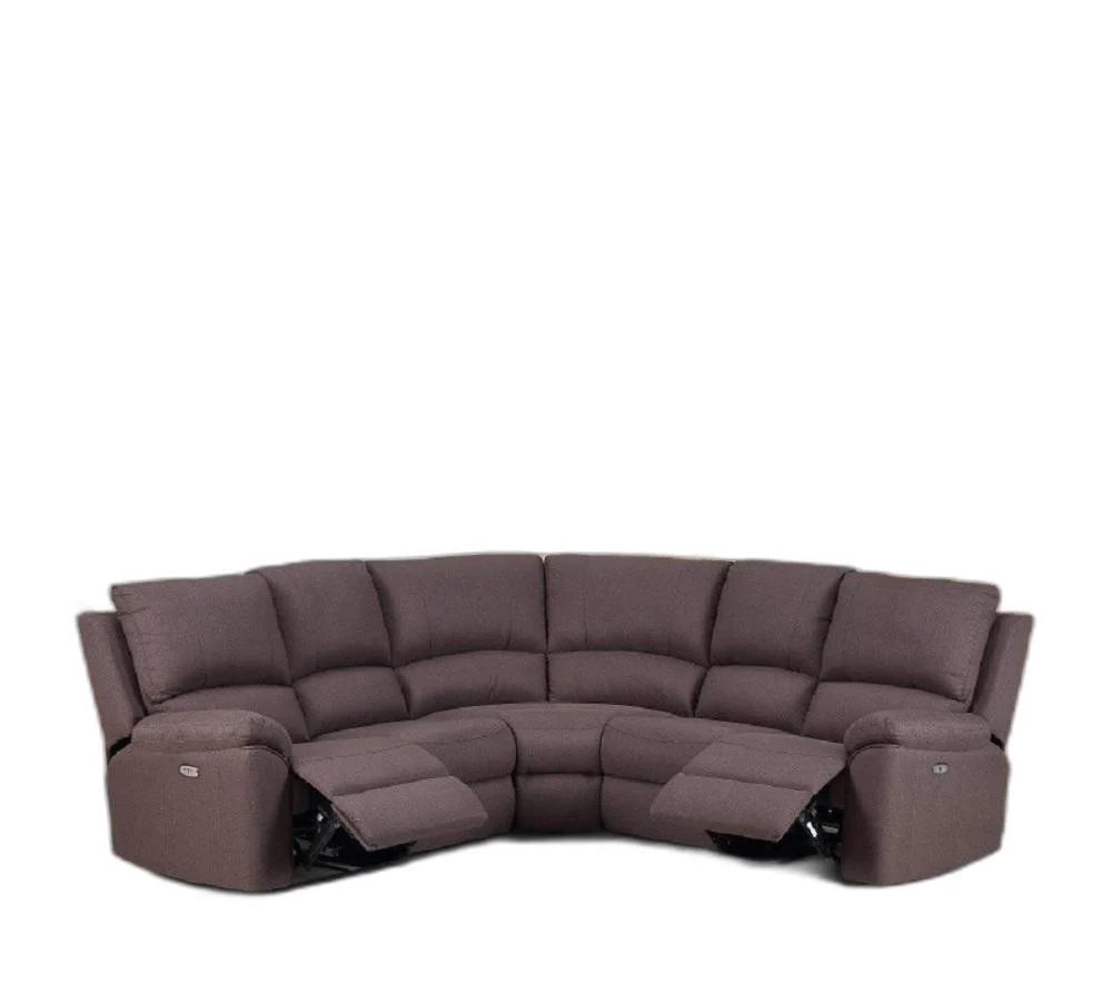 Brown Power Reclining Sectional By Homeroots - Image 5