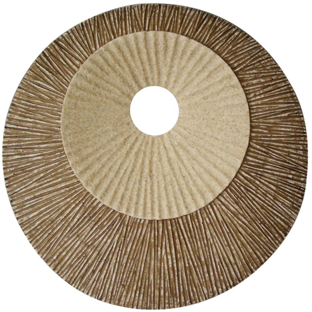 Brown Round Ribbed Wall Plaque By Homeroots - Image 4