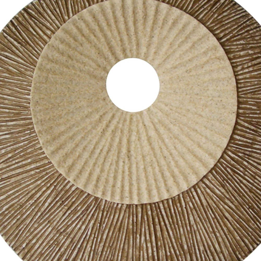 Brown Round Ribbed Wall Plaque By Homeroots - Image 5
