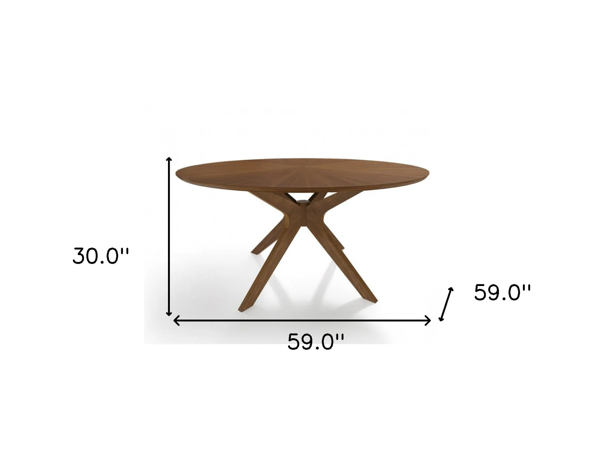 Brown Rounded Pedestal Base Dining Table By Homeroots - Image 5