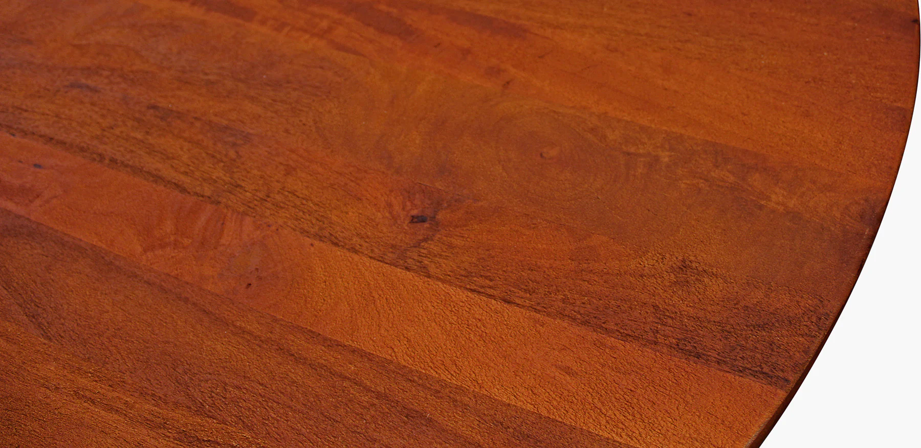 Brown Rounded Solid Wood Dining Table By Homeroots - Image 5