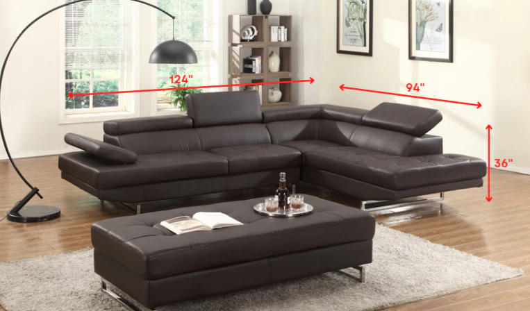 Brown Sectional RAF By Homeroots - Image 2