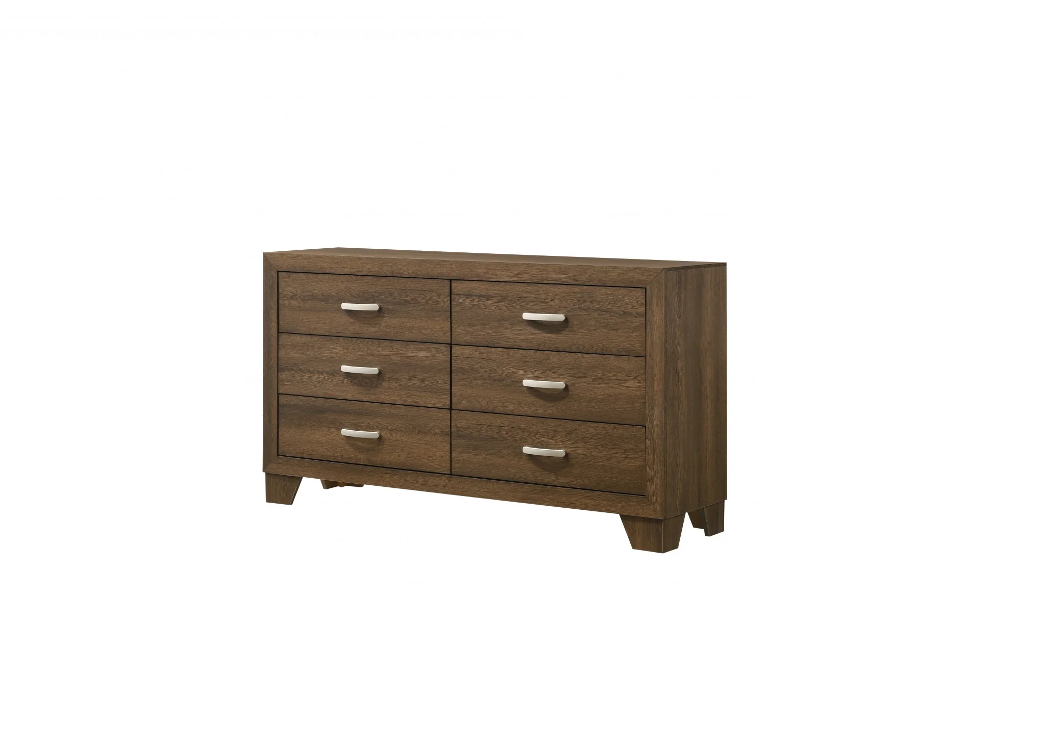 Brown Solid and Manufactured Wood Six Drawer Double Dresser By Homeroots - Image 2