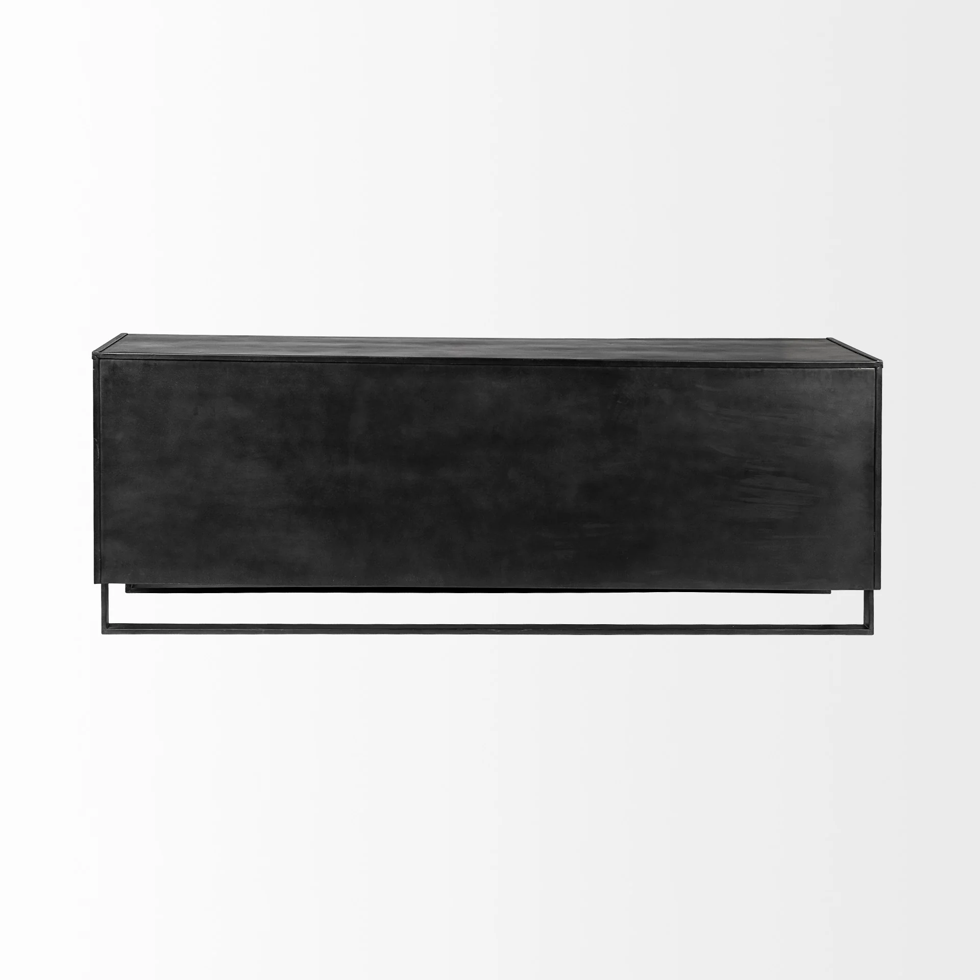 Brown Solid Mango Wood Finish Sideboard With 3 Drawers And 2 Cabinet Doors By Homeroots - Image 4