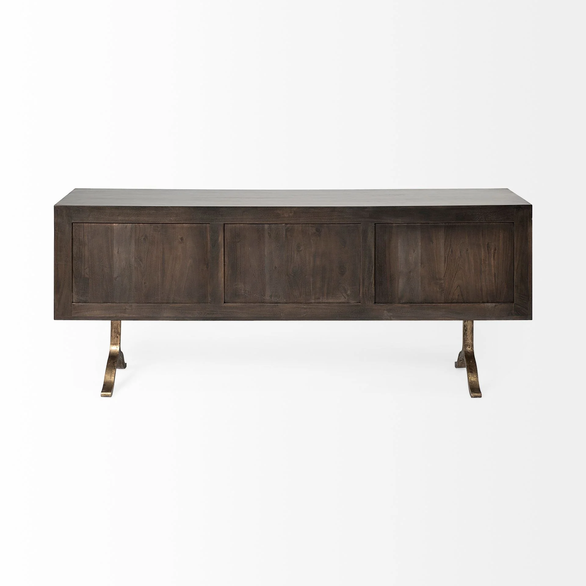 Brown Solid Mango Wood Finish Sideboard With 4 Cabinet Doors By Homeroots - 380244 - Image 4