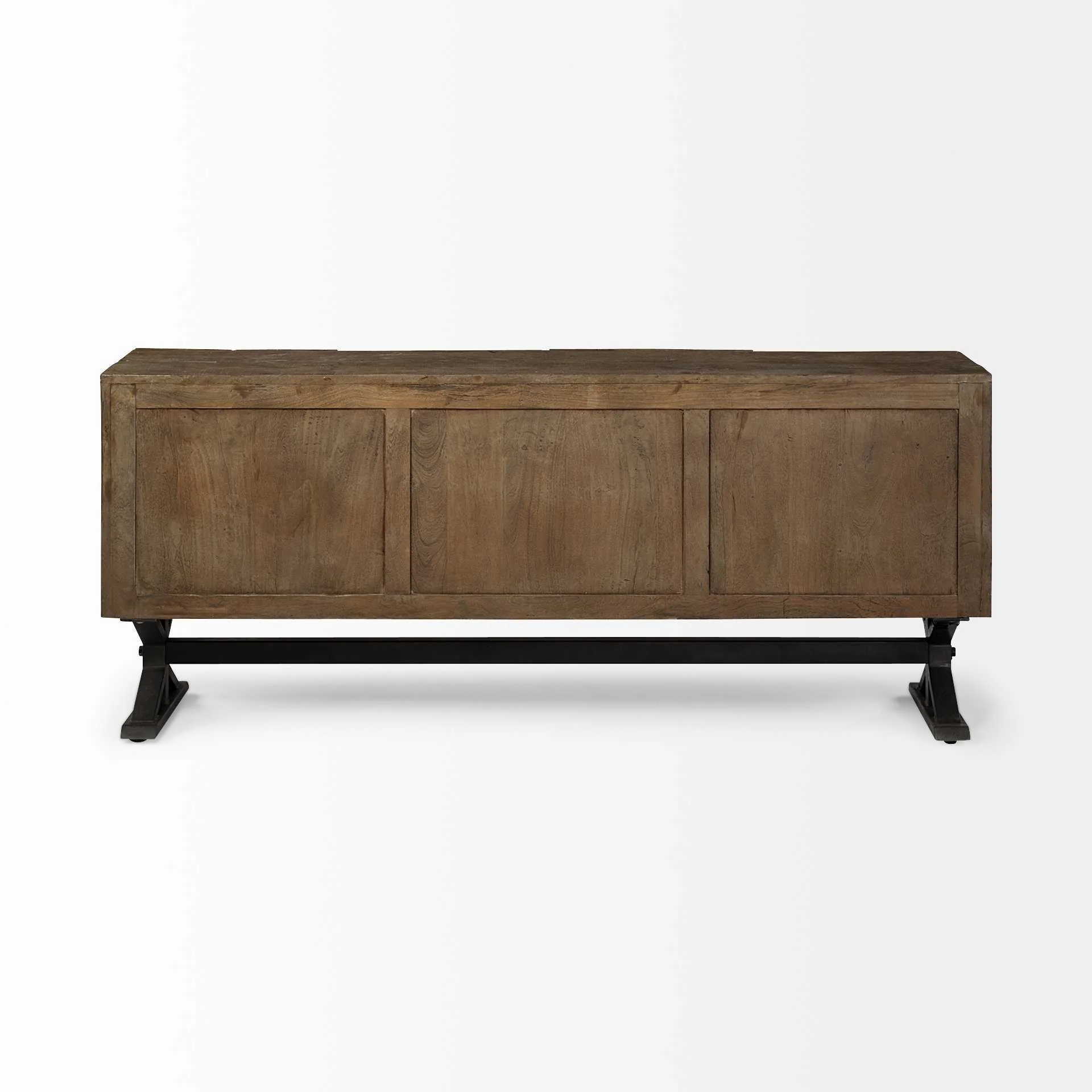 Brown Solid Mango Wood Finish Sideboard With 4 Cabinet Doors By Homeroots - 380258 - Image 4