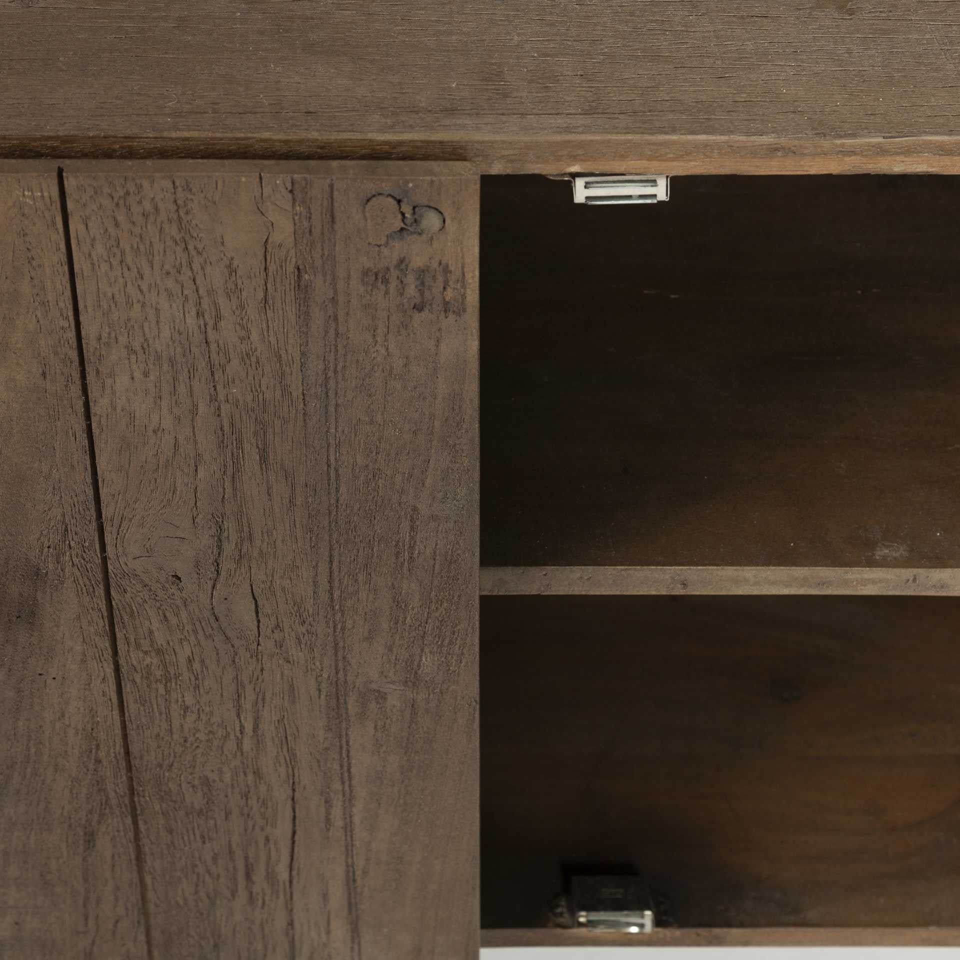 Brown Solid Mango Wood Finish Sideboard With 4 Cabinet Doors By Homeroots - 380258 - Image 7