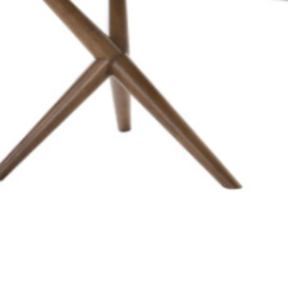 Brown Solid Manufactured Wood Dining Table By Homeroots - Image 3