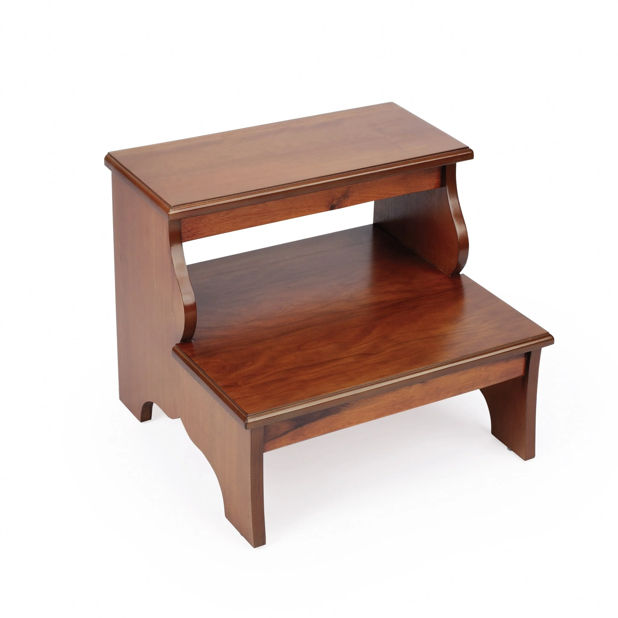 Brown Solid Wood and Solid and Manufactured Wood Backless Bar Chair By Homeroots - Image 2