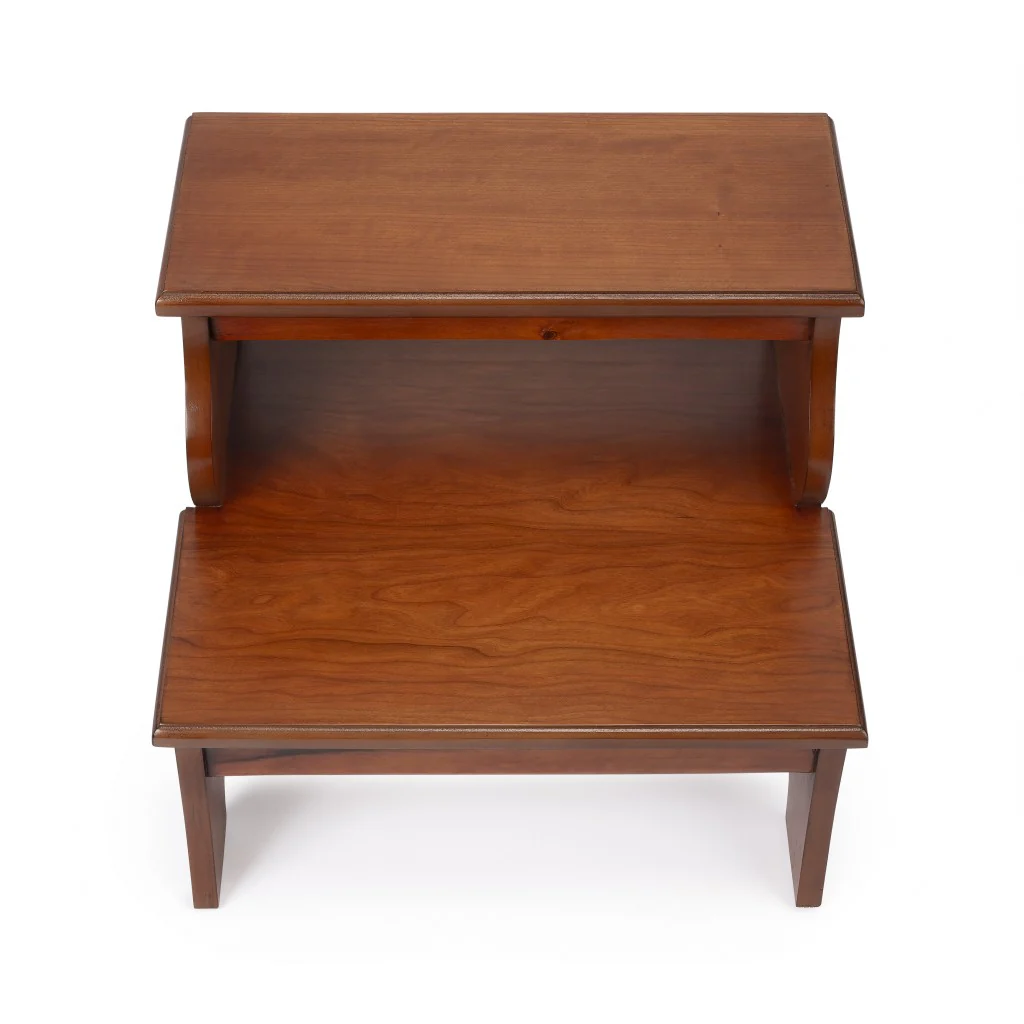 Brown Solid Wood and Solid and Manufactured Wood Backless Bar Chair By Homeroots - Image 3