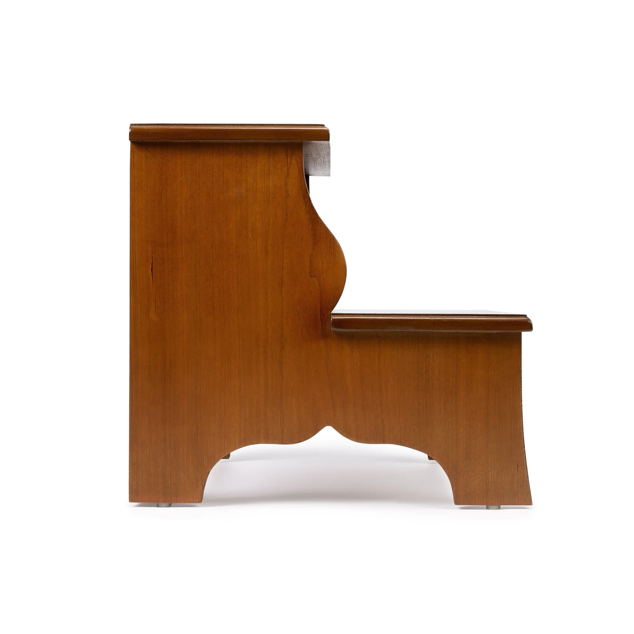 Brown Solid Wood and Solid and Manufactured Wood Backless Bar Chair By Homeroots - Image 4