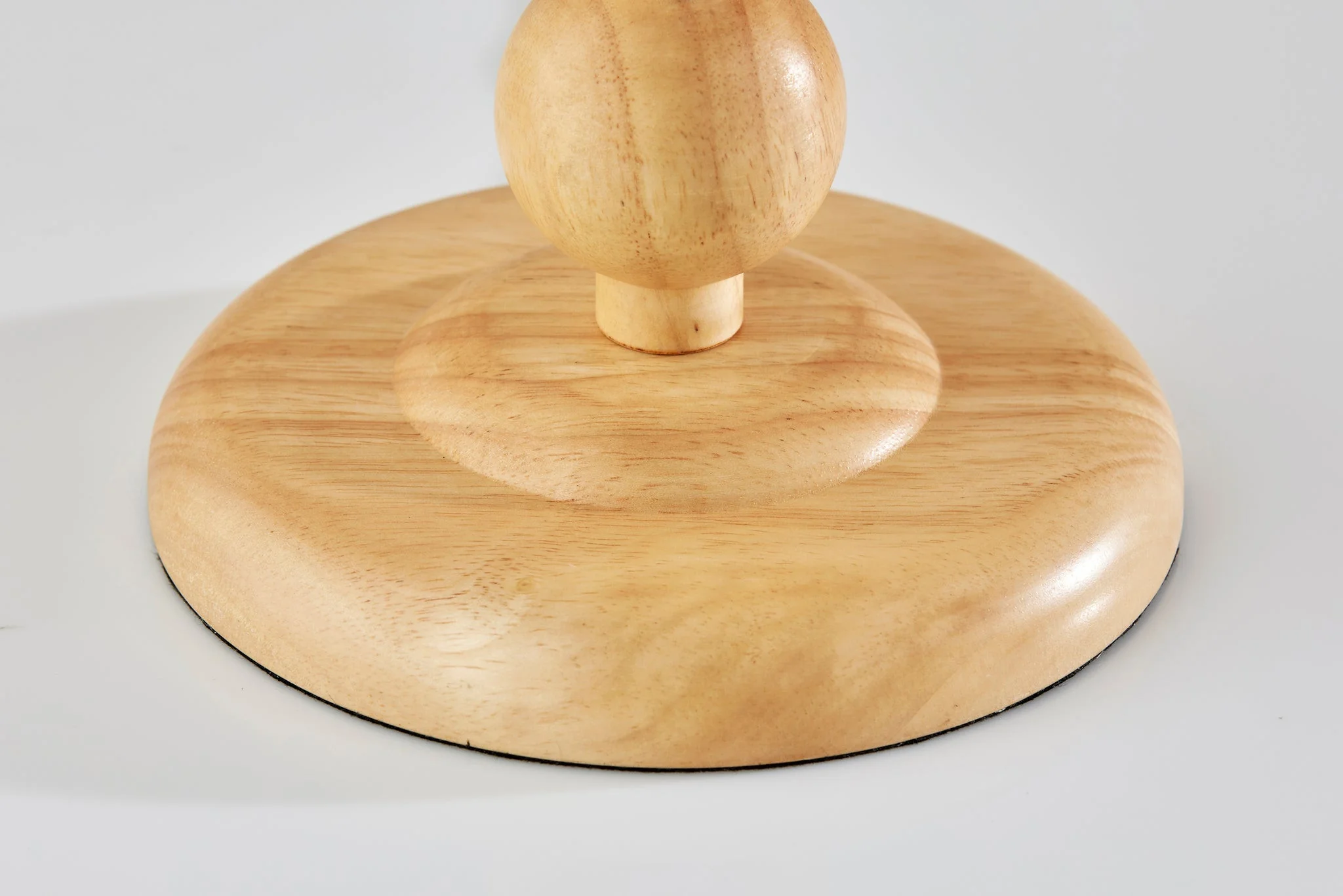 Brown Solid Wood Candlestick Table Lamp With Off White Drum Shade By Homeroots - Image 6