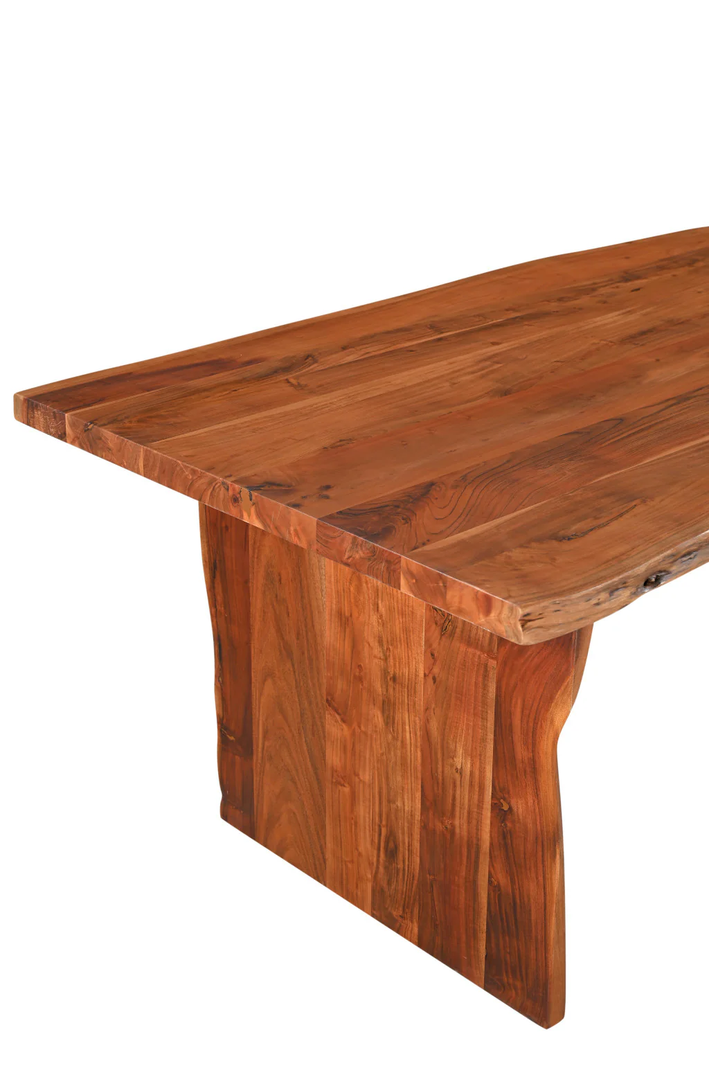 Brown Solid Wood Dining Bench By Homeroots - Image 2