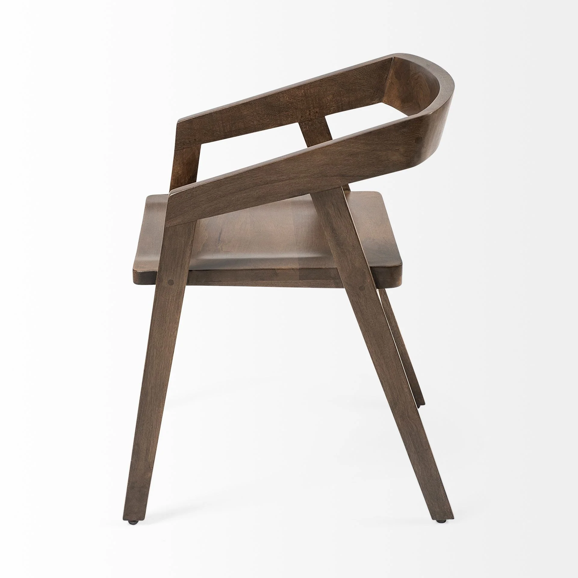 Brown Solid Wood Dining Chair By Homeroots - Image 3