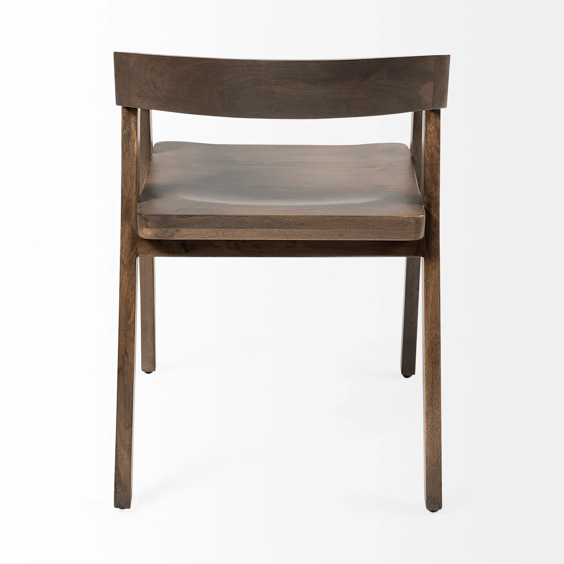 Brown Solid Wood Dining Chair By Homeroots - Image 4