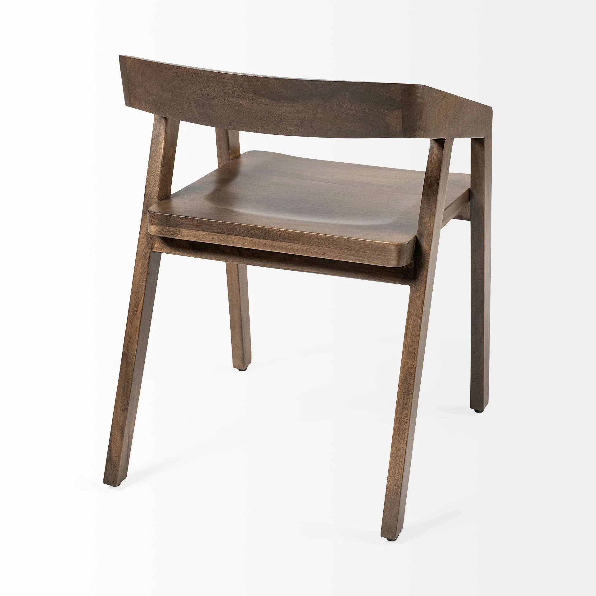 Brown Solid Wood Dining Chair By Homeroots - Image 5