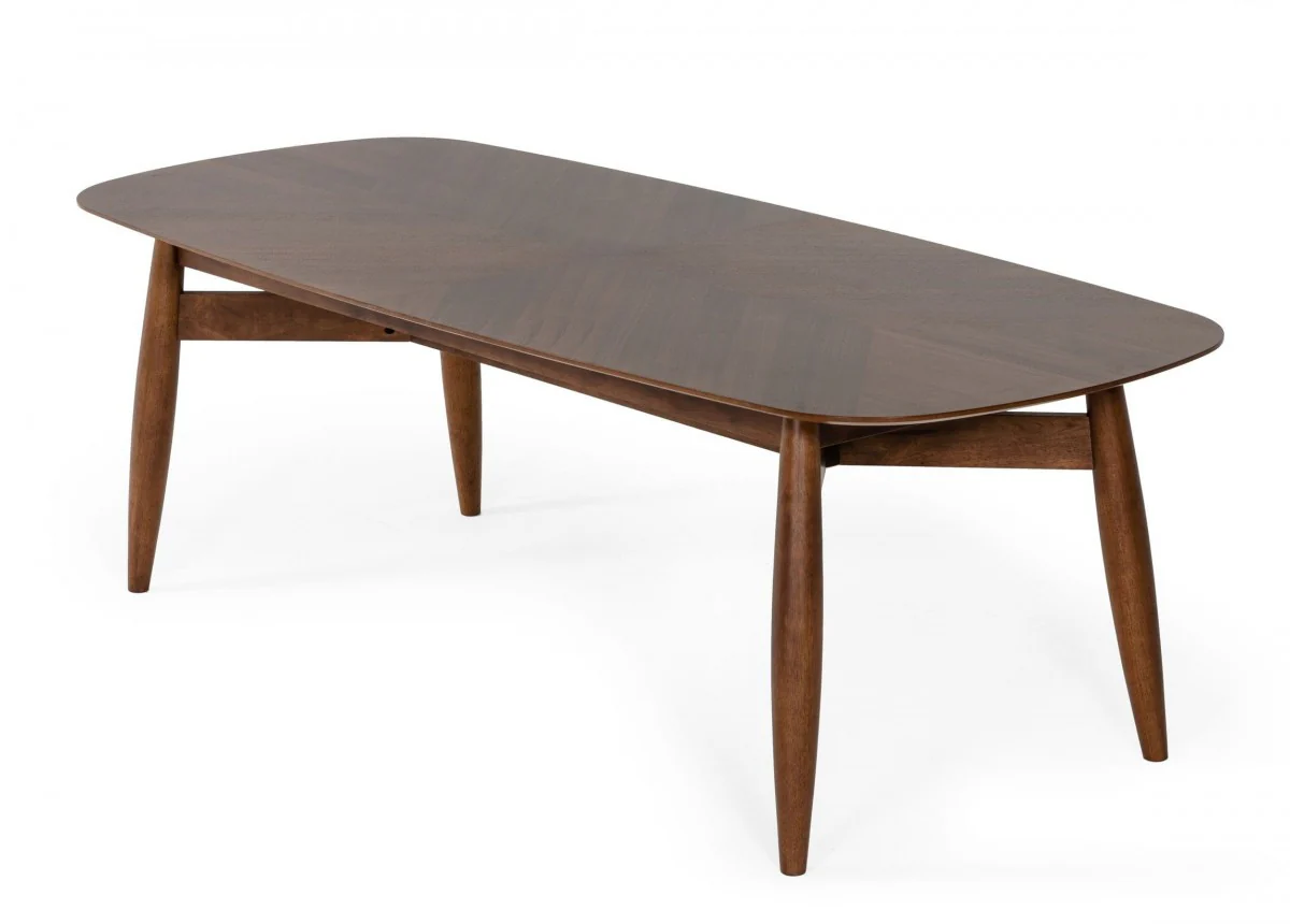 Brown Solid Wood Dining Table By Homeroots - Image 2