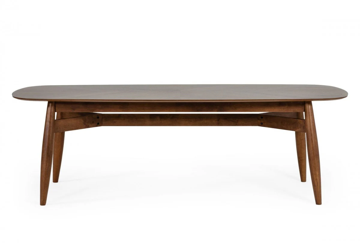Brown Solid Wood Dining Table By Homeroots - Image 3