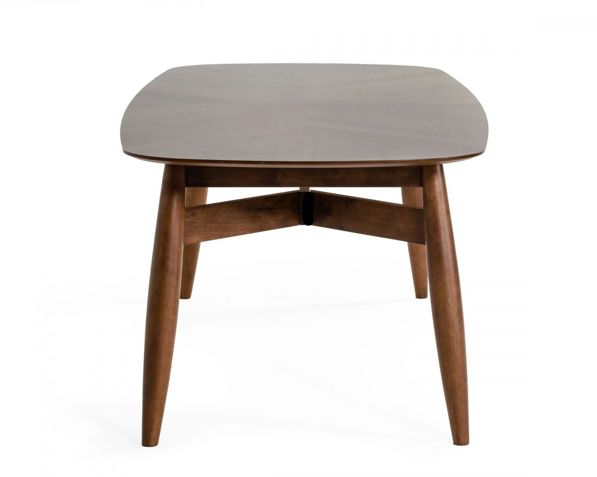 Brown Solid Wood Dining Table By Homeroots - Image 4