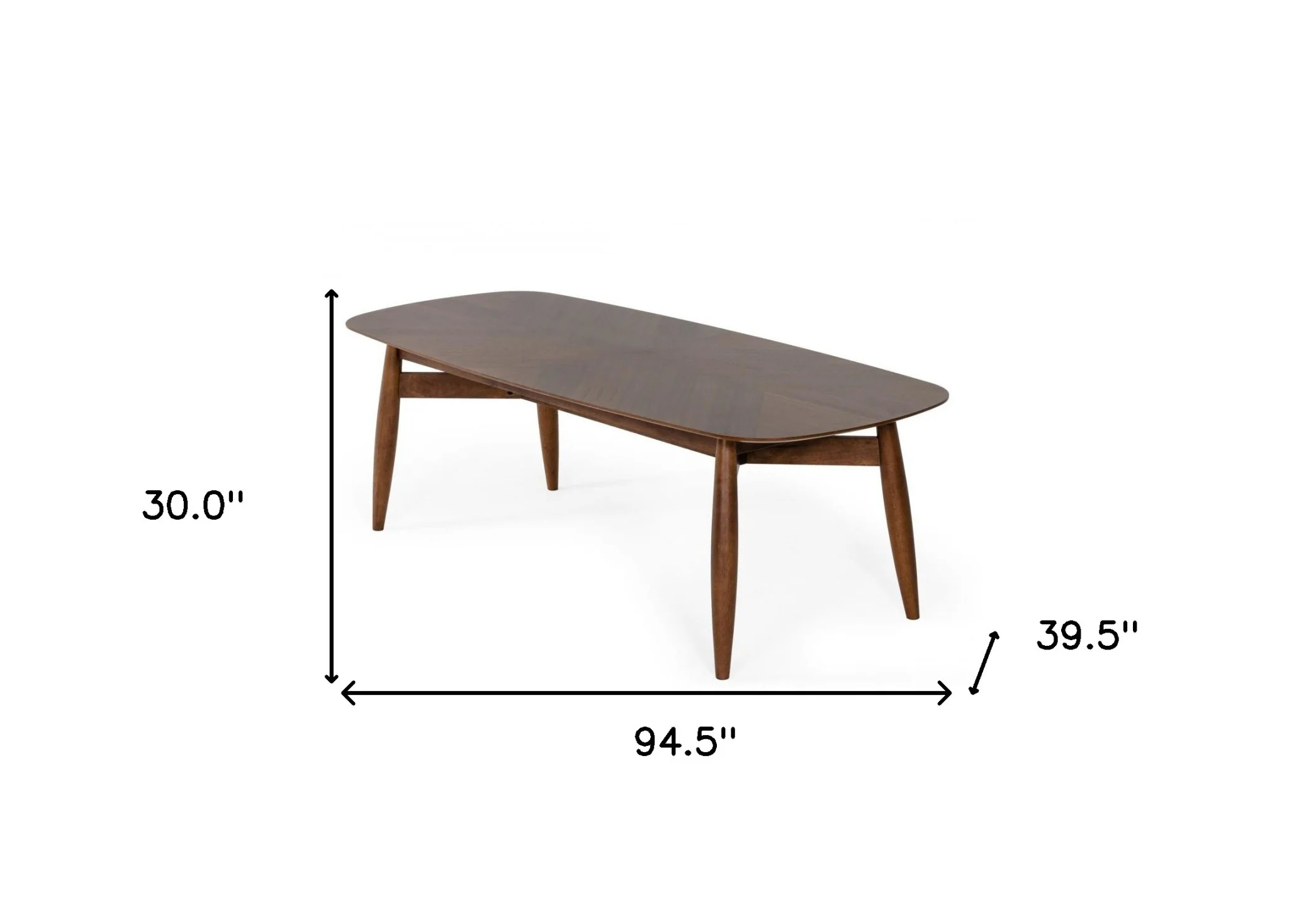 Brown Solid Wood Dining Table By Homeroots - Image 6
