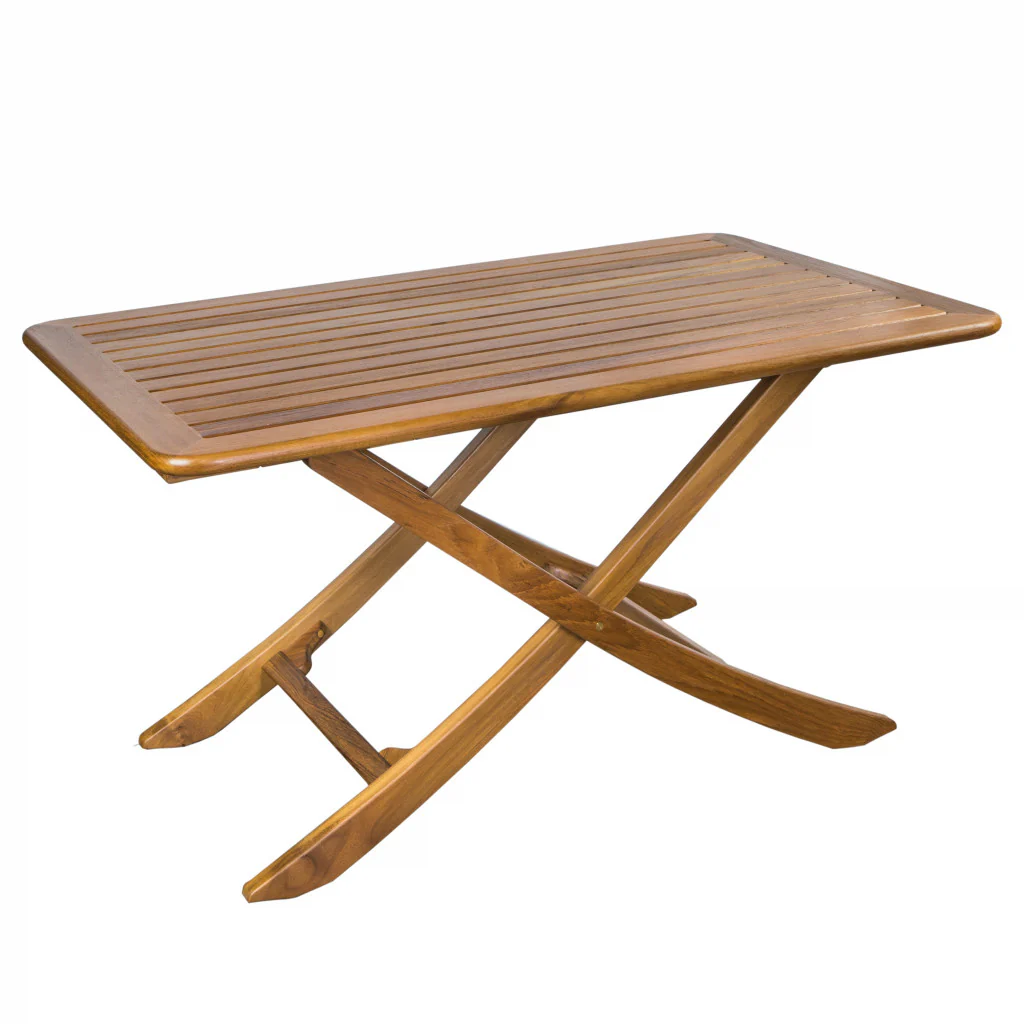 Brown Solid Wood Folding Outdoor Picnic Table By Homeroots - Image 2