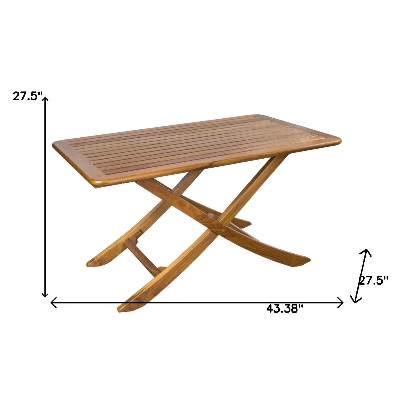 Brown Solid Wood Folding Outdoor Picnic Table By Homeroots - Image 5