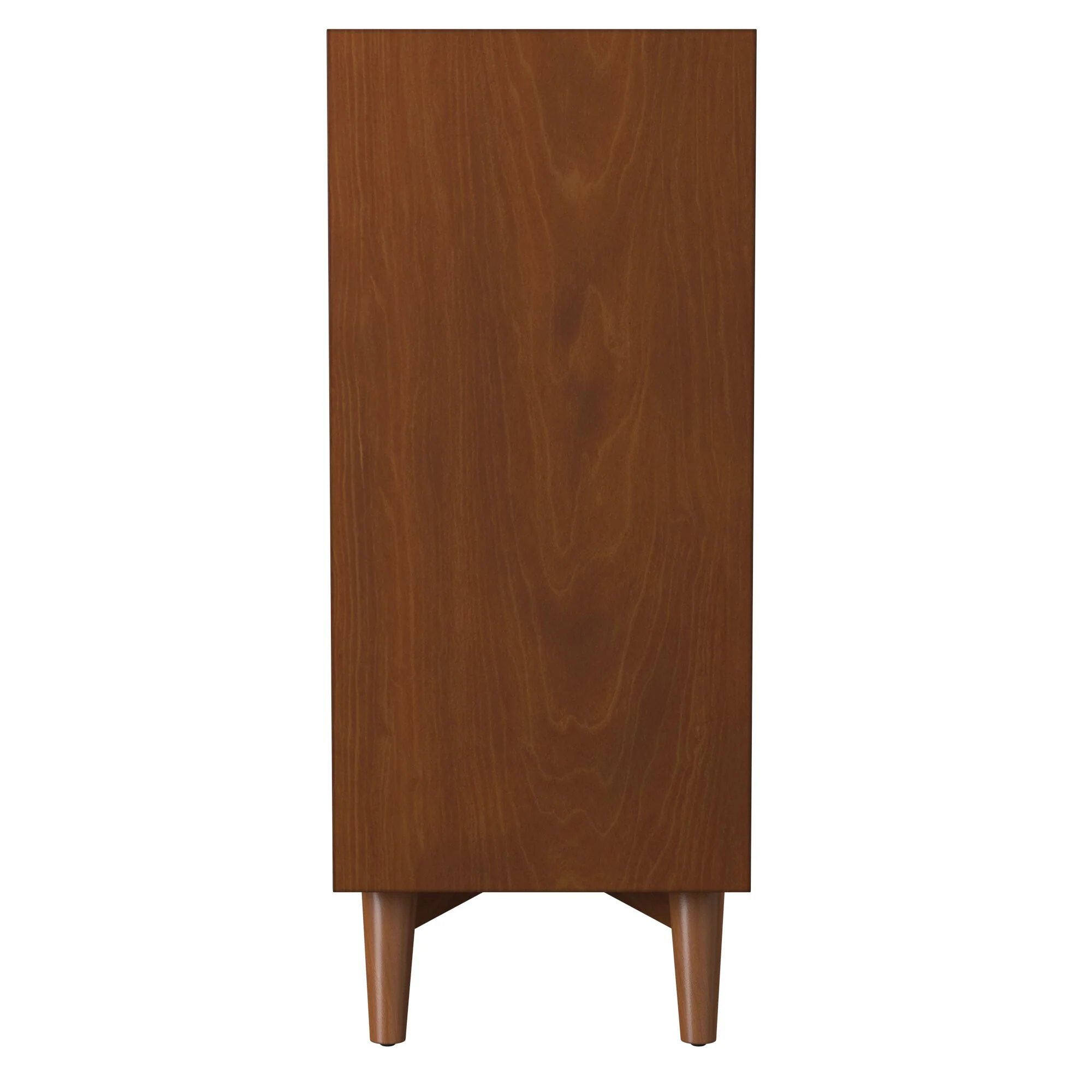 Brown Solid Wood Four Drawer Chest By Homeroots - Image 4