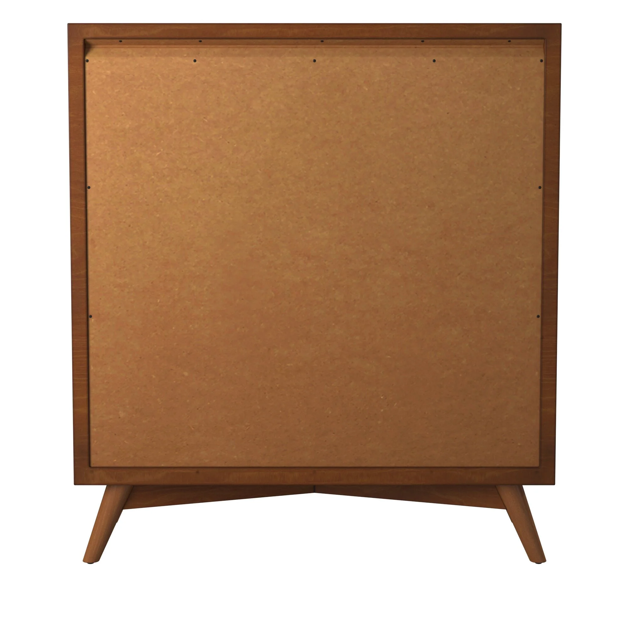 Brown Solid Wood Four Drawer Chest By Homeroots - Image 5