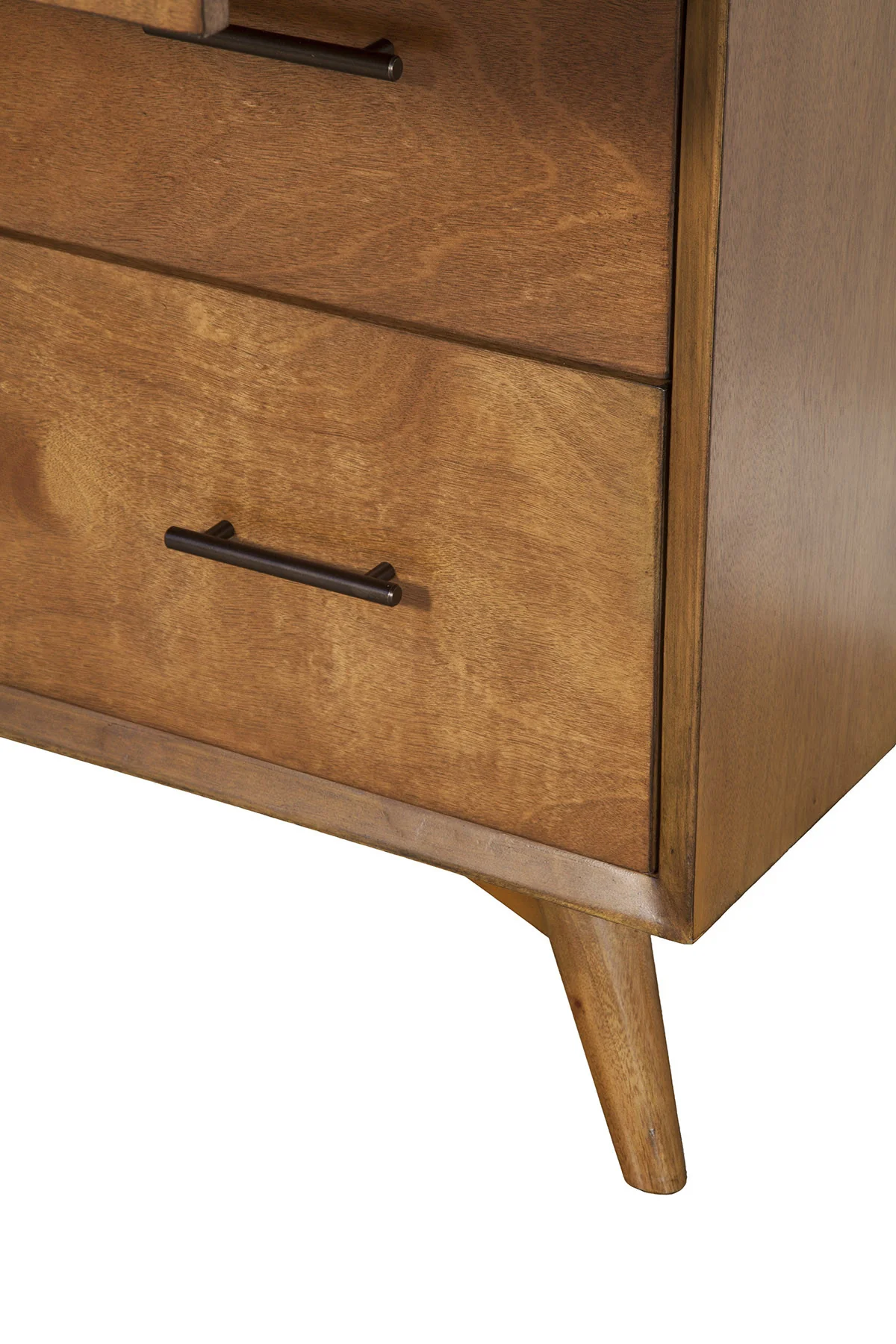 Brown Solid Wood Four Drawer Chest By Homeroots - Image 8