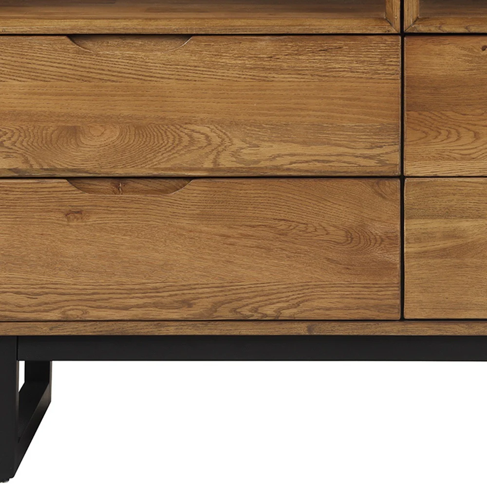 Brown Solid Wood Four Drawer Double Dresser By Homeroots - Image 3