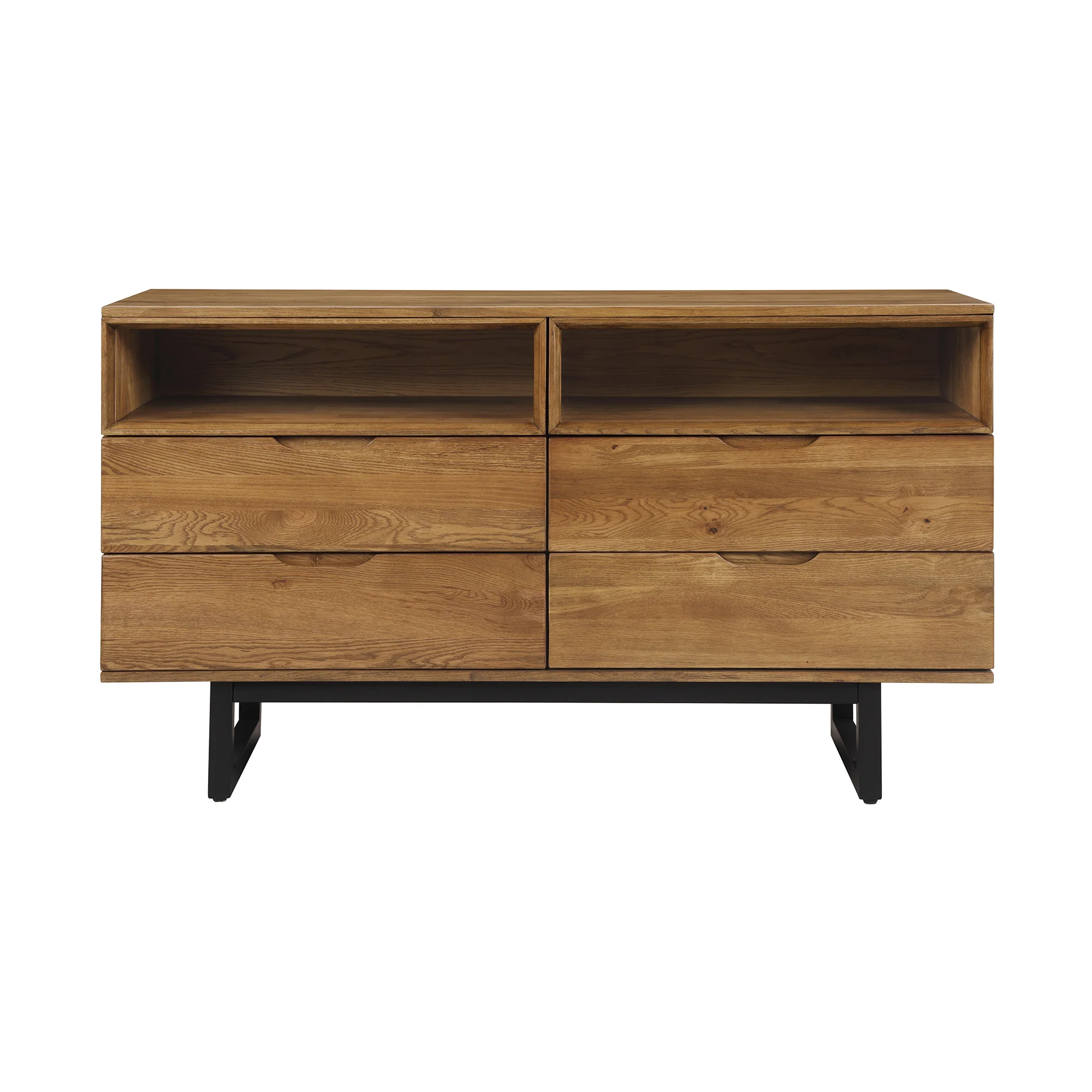 Brown Solid Wood Four Drawer Double Dresser By Homeroots - Image 7