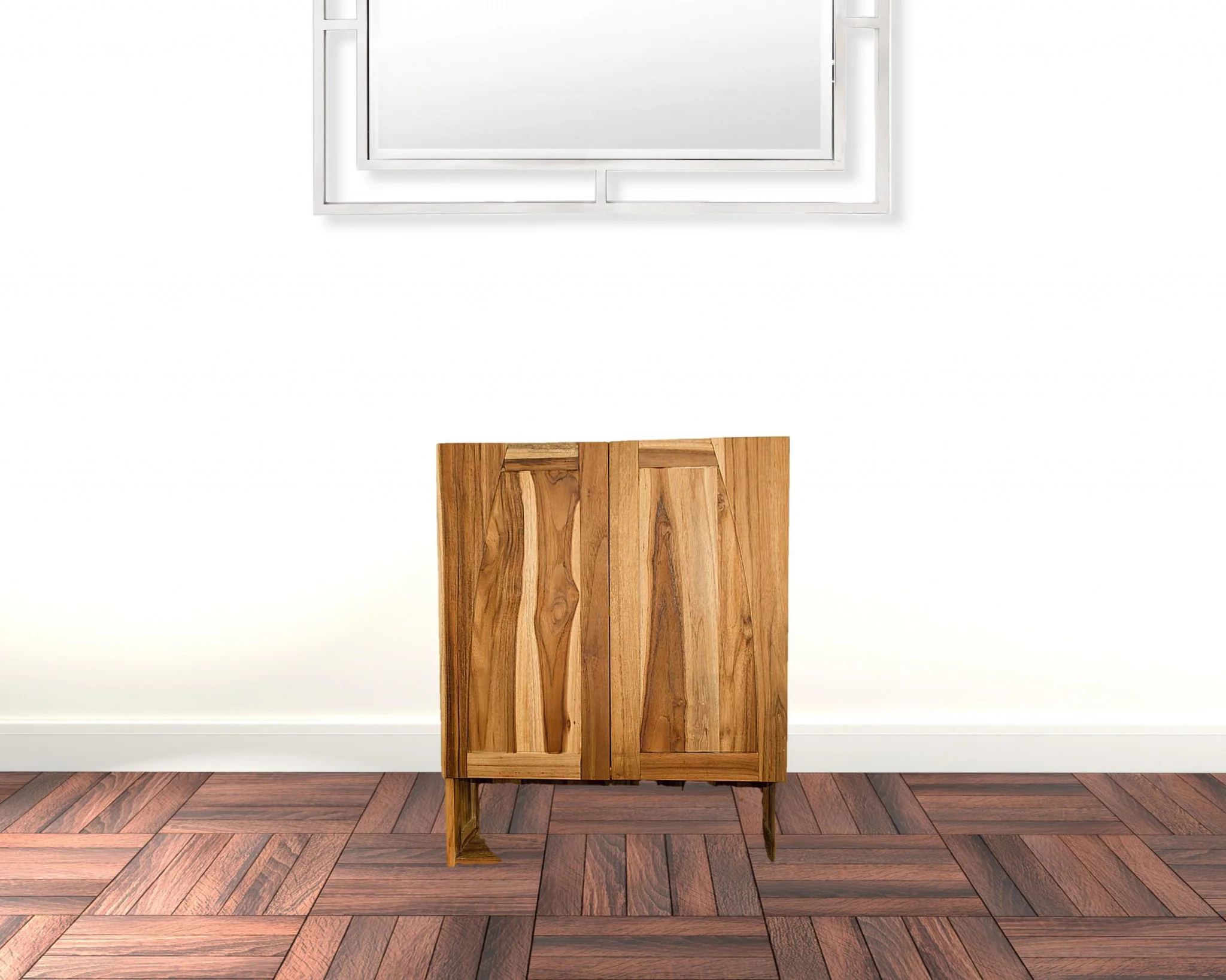 Brown Solid Wood Frame Wall Mounted Accent Cabinet By Homeroots - Image 2
