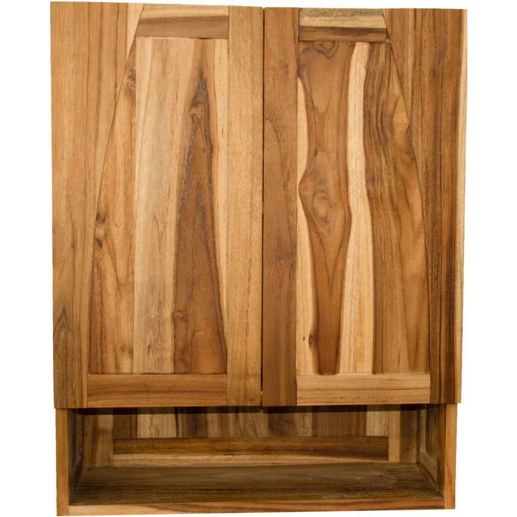 Brown Solid Wood Frame Wall Mounted Accent Cabinet By Homeroots - Image 3