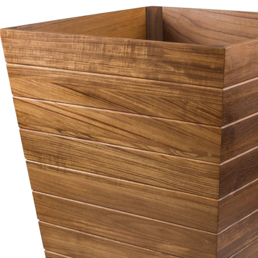 Brown Solid Wood Indoor Outdoor Square Planter Box By Homeroots - Image 3