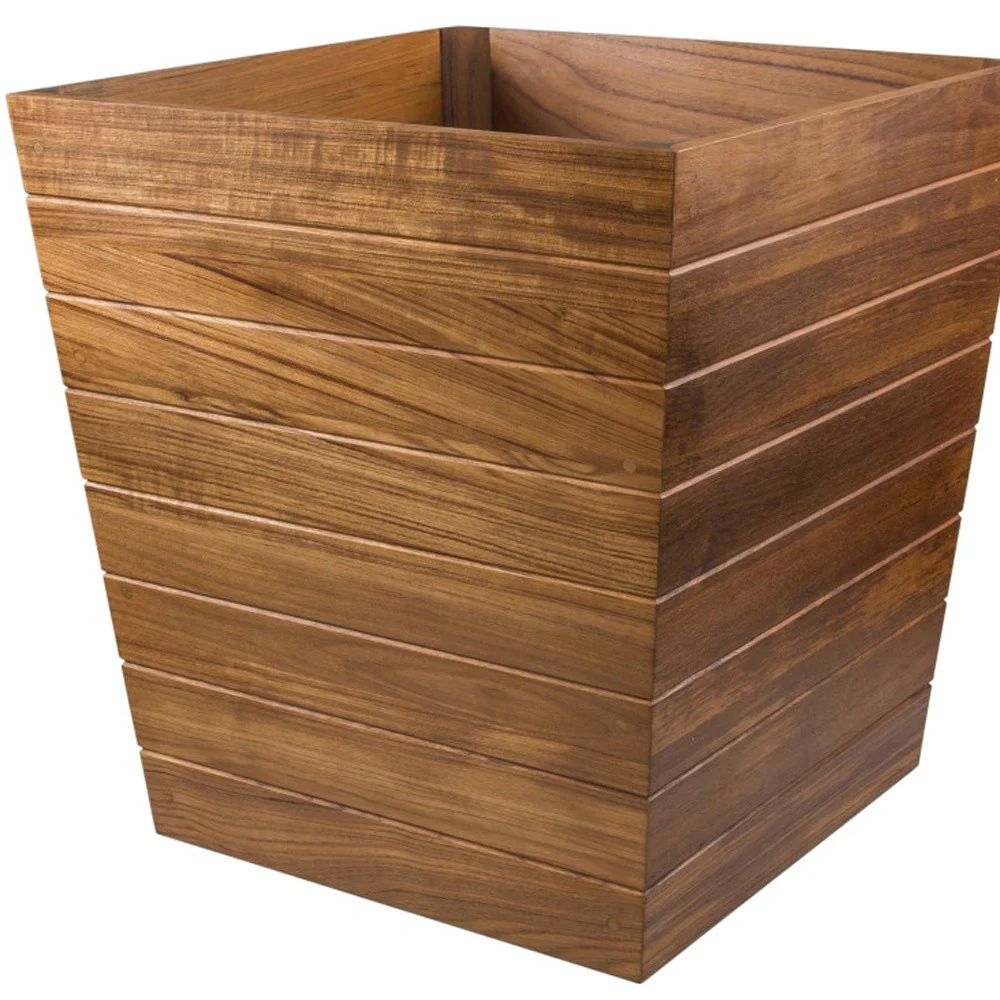 Brown Solid Wood Indoor Outdoor Square Planter Box By Homeroots - Image 4