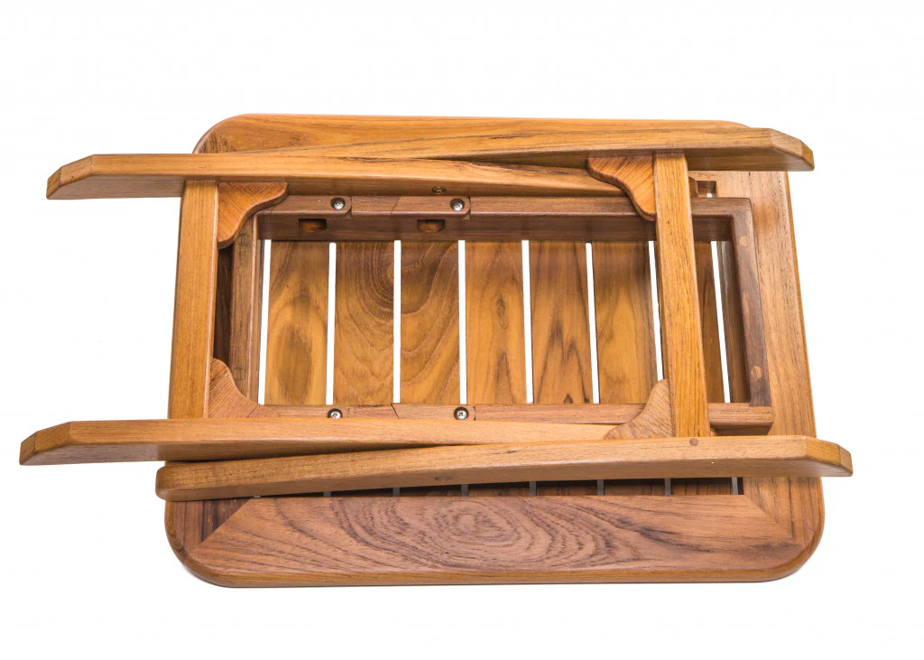 Brown Solid Wood Rectangular End Table By Homeroots - Image 3
