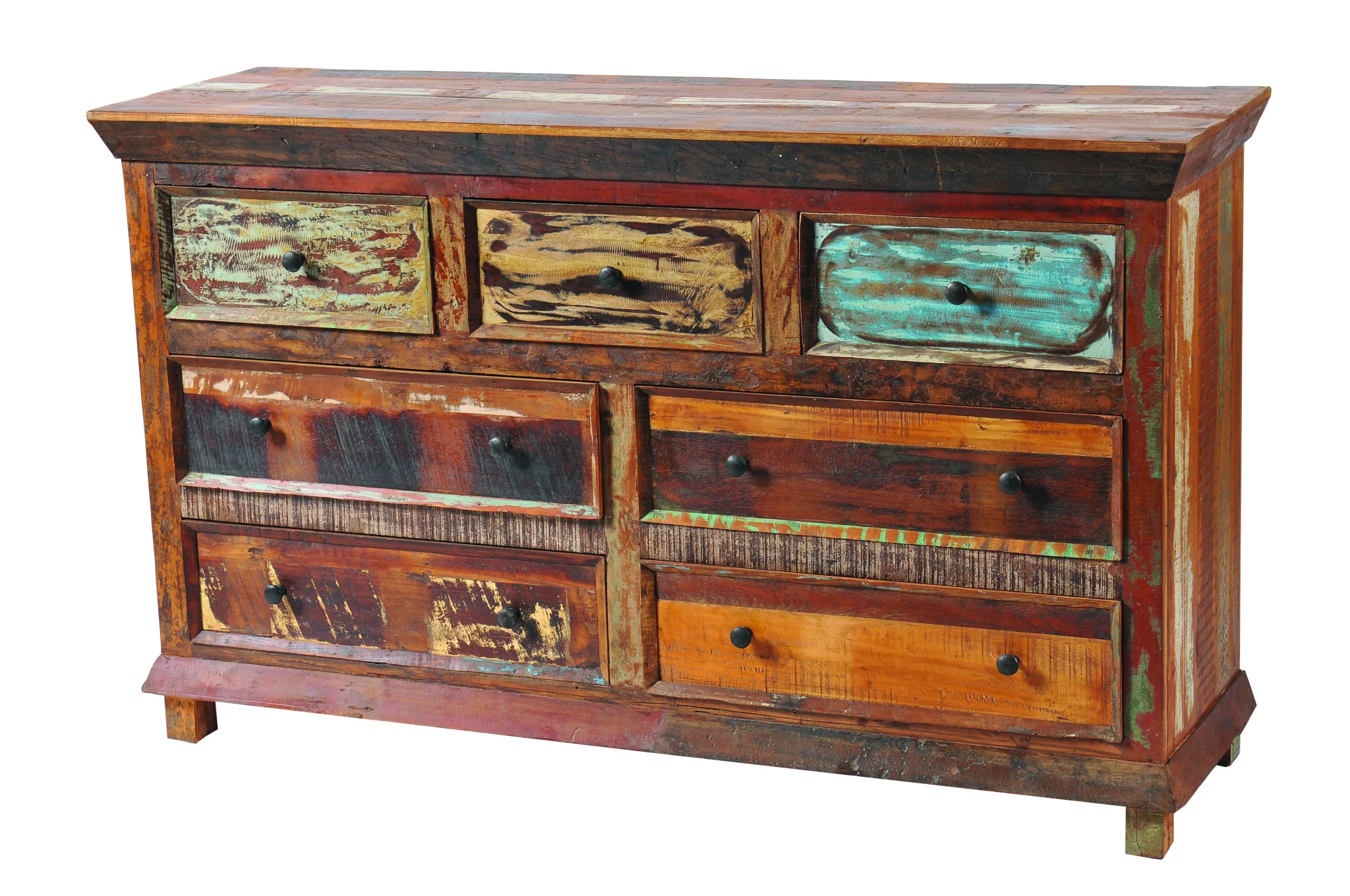 Brown Solid Wood Seven Drawer Triple Dresser By Homeroots - Image 3