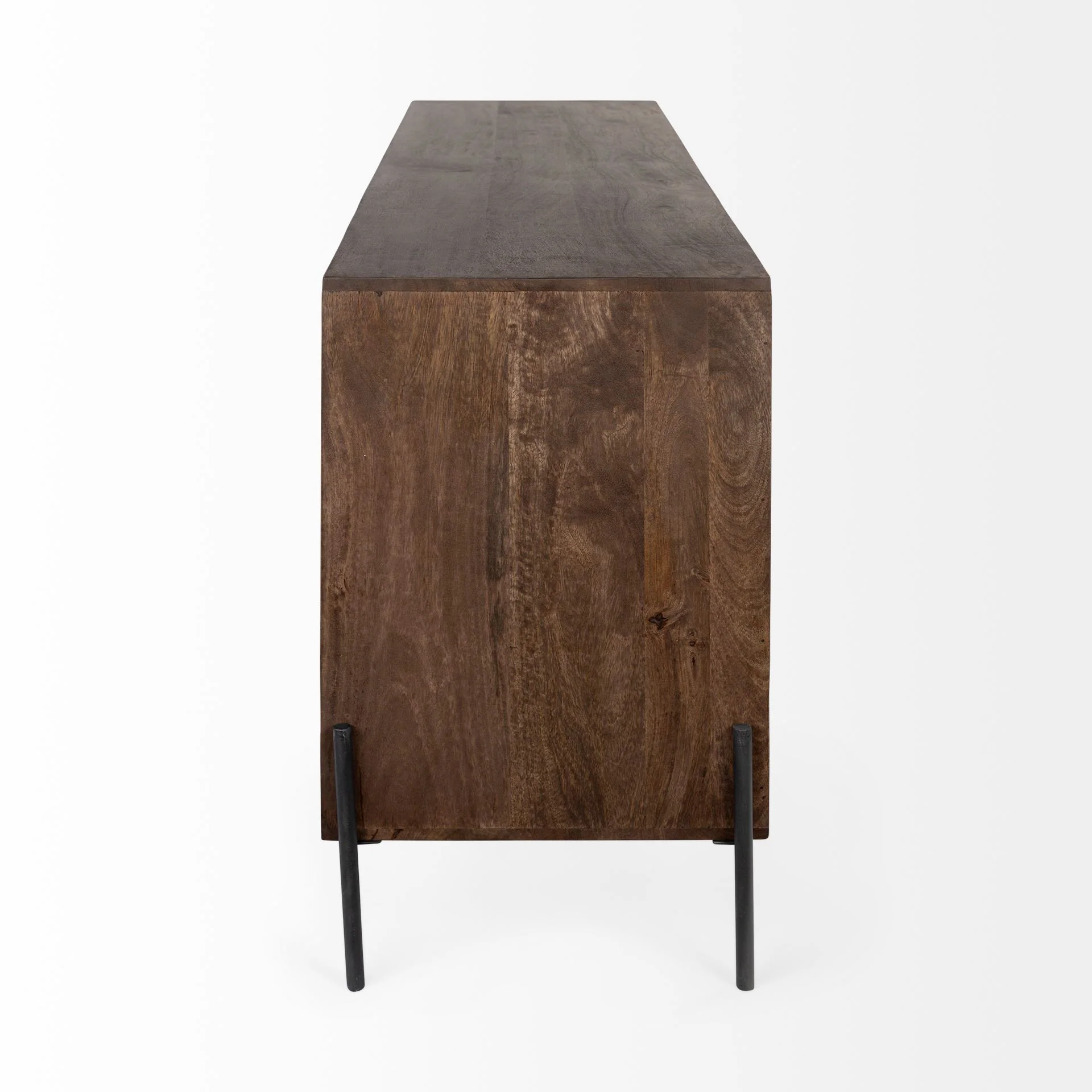 Brown Solid Wood Sideboard With 6 Drawers And 2 Cabinet Doors By Homeroots - Image 4