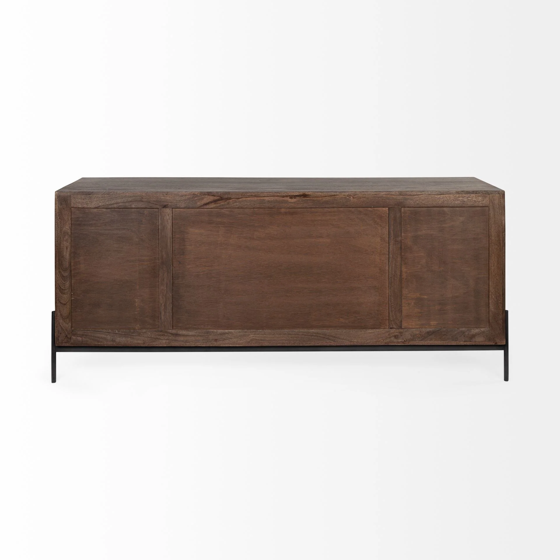 Brown Solid Wood Sideboard With 6 Drawers And 2 Cabinet Doors By Homeroots - Image 5