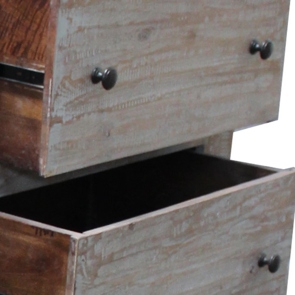 Brown Solid Wood Six Drawer Double Dresser By Homeroots - Image 4