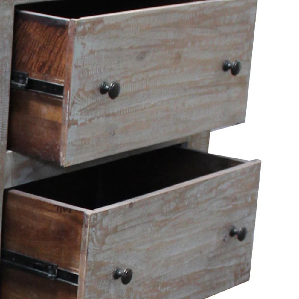 Brown Solid Wood Six Drawer Double Dresser By Homeroots - Image 5