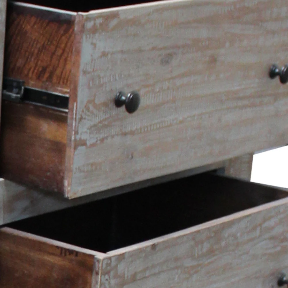 Brown Solid Wood Six Drawer Double Dresser By Homeroots - Image 6