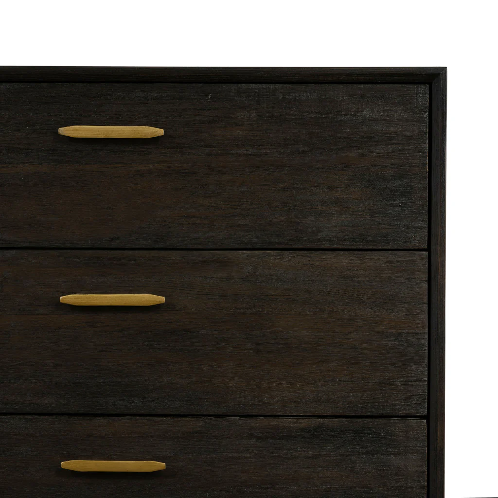 Brown Solid Wood Six Drawer Dresser By Homeroots - Image 7
