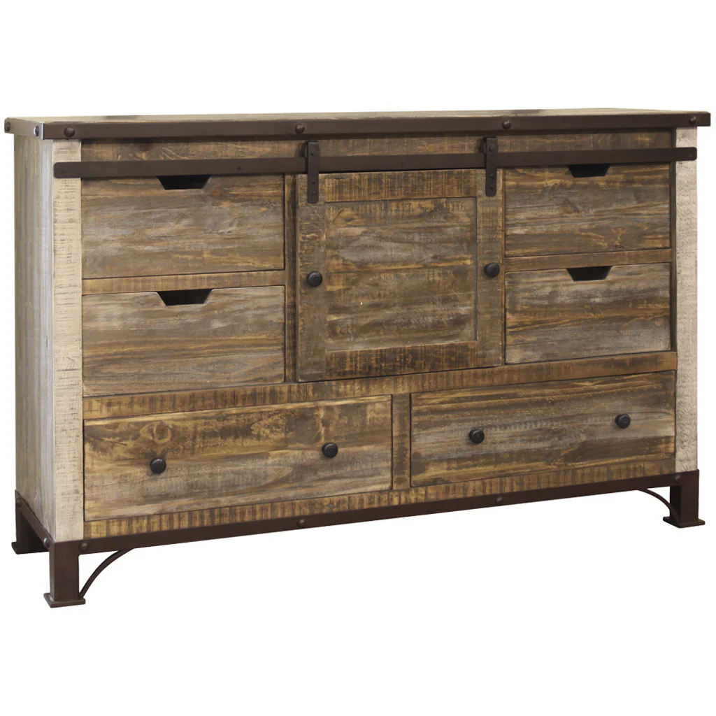 Brown Solid Wood Six Drawer Triple Dresser By Homeroots - Image 2