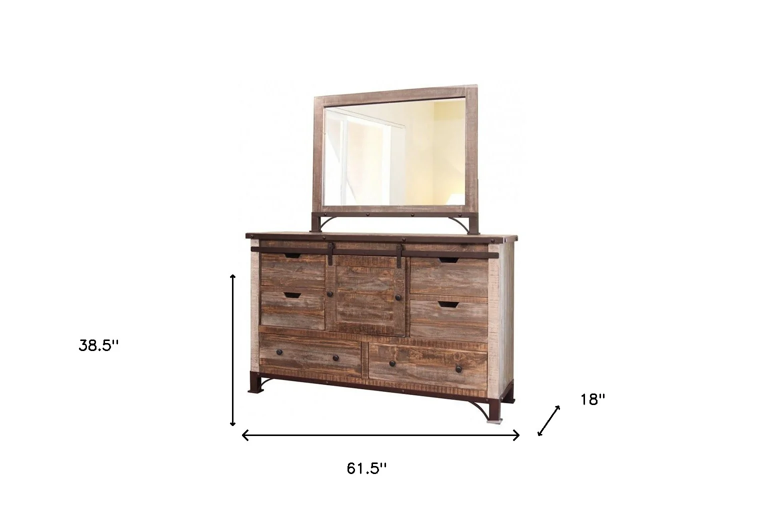 Brown Solid Wood Six Drawer Triple Dresser By Homeroots - Image 3