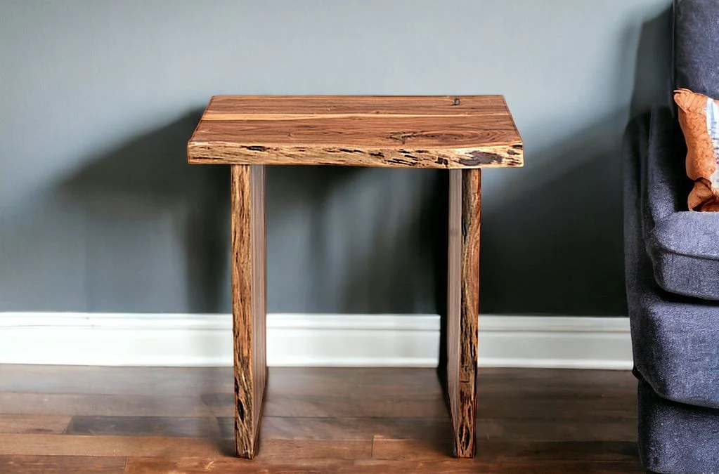 Brown Solid Wood Square End Table By Homeroots - Image 2