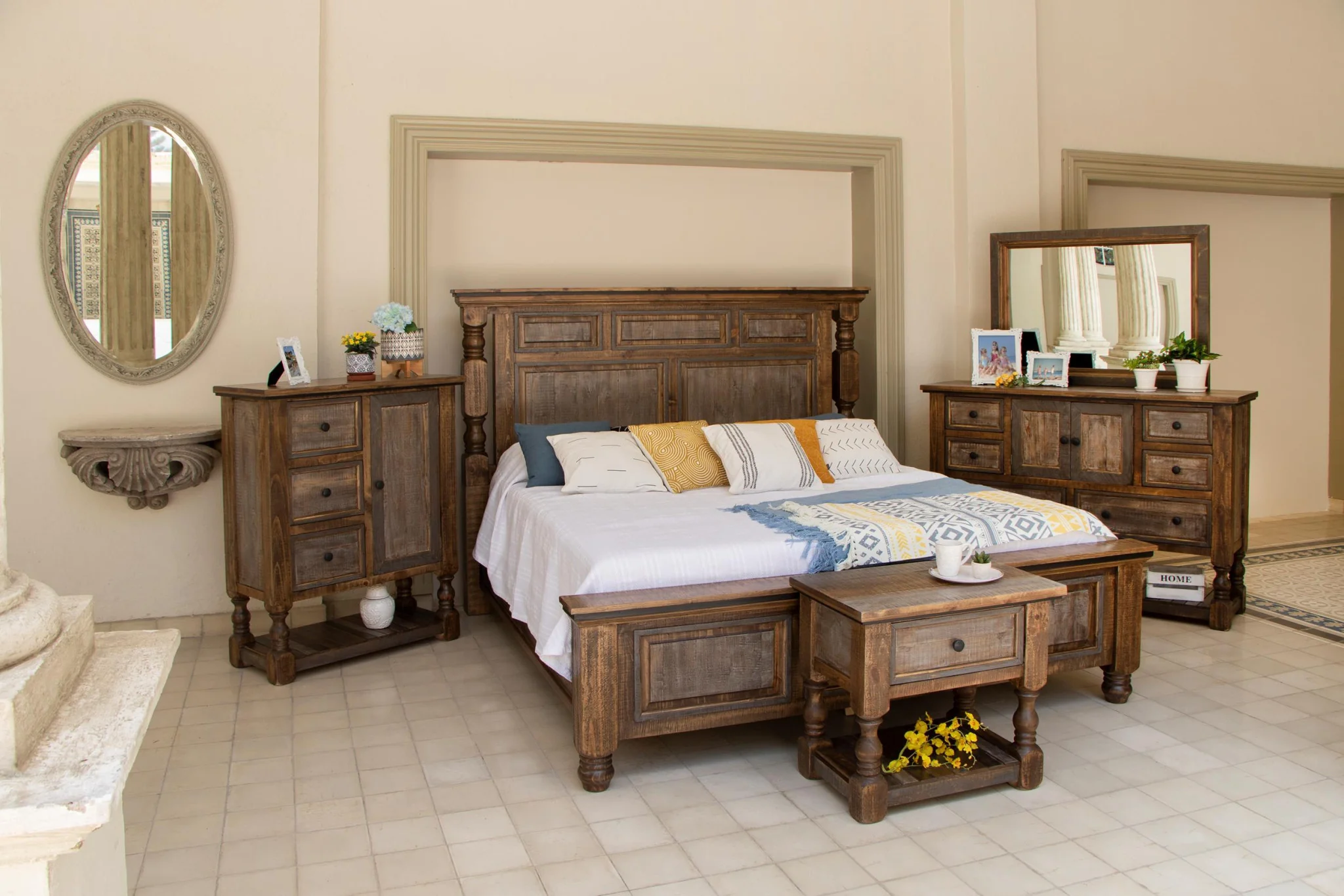 Brown Solid Wood Three Drawer Chest By Homeroots - Image 3