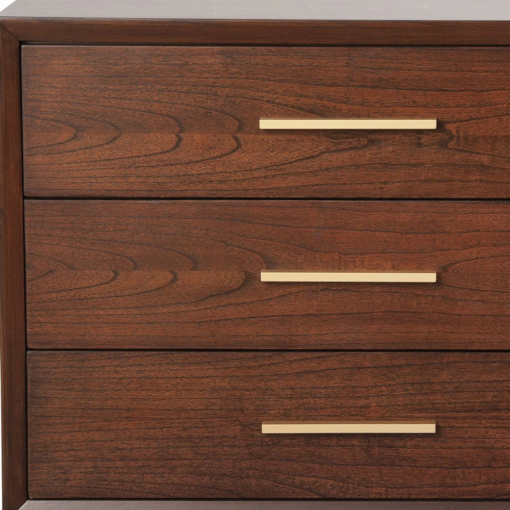 Brown Solid Wood Three Drawer Dresser By Homeroots - Image 3