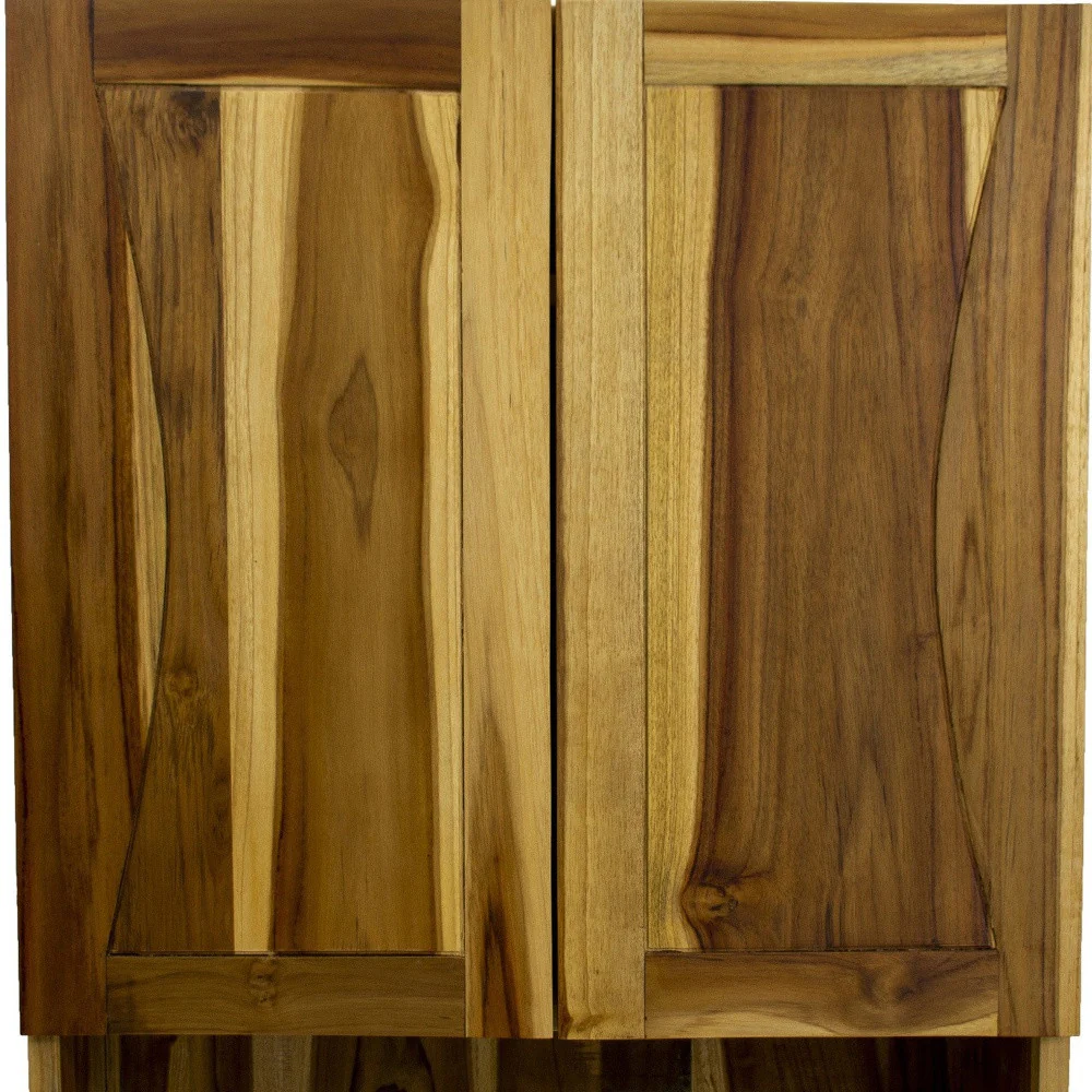 Brown Solid Wood Wall Mounted Accent Cabinet By Homeroots - Image 2