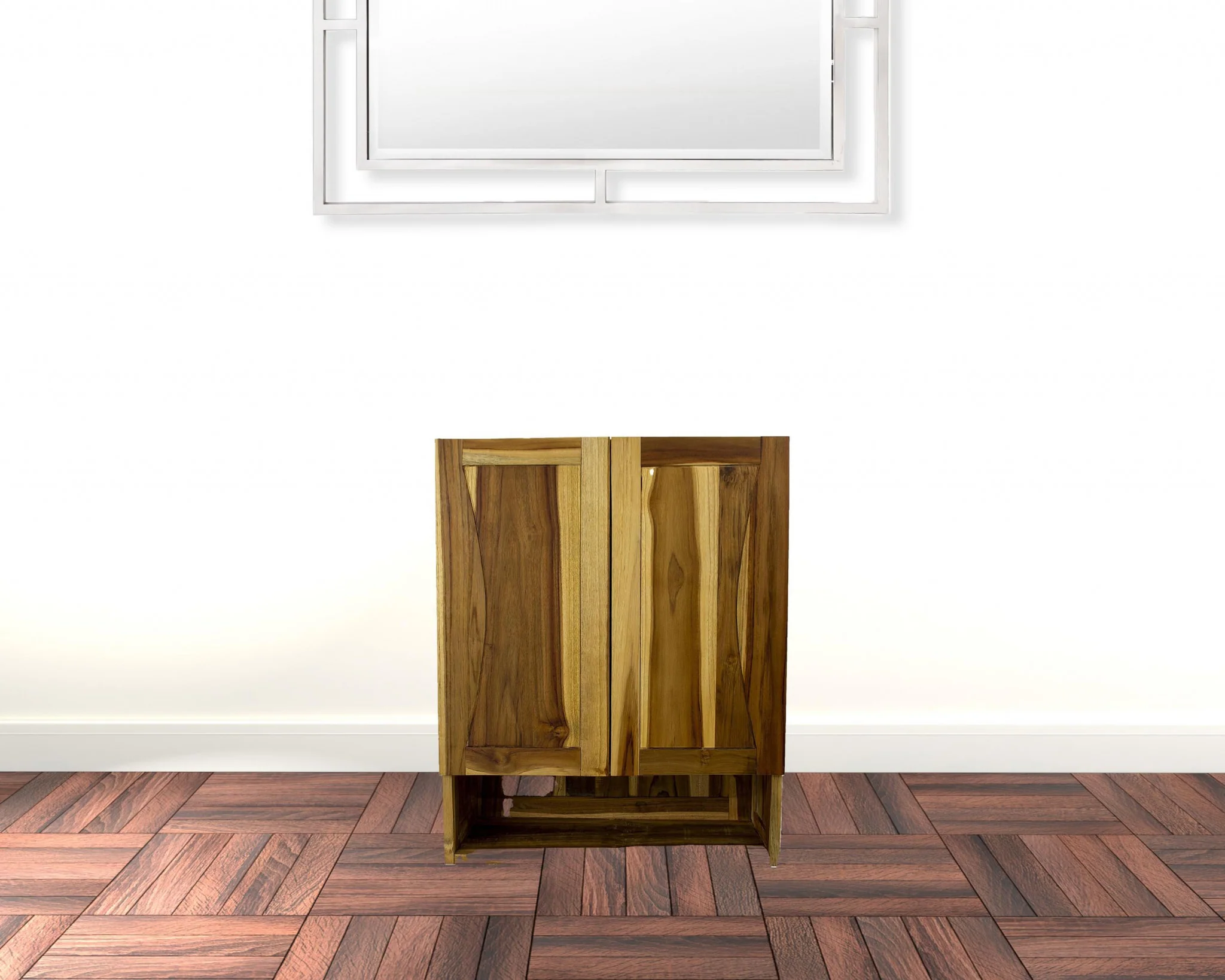 Brown Solid Wood Wall Mounted Accent Cabinet By Homeroots - Image 6